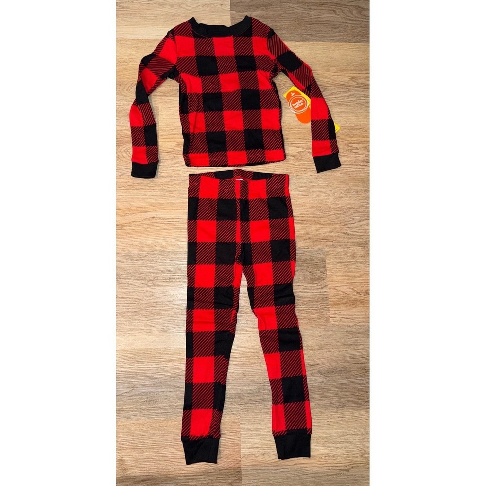 Boy plaid pajama set size 8